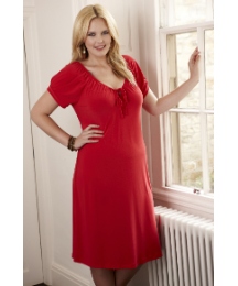 Elasticated Neck Jersey Dress