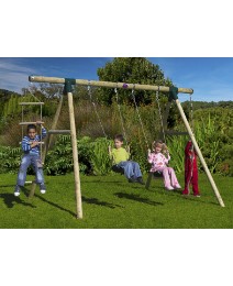 Plum Gibbon Wooden Garden Swing Set