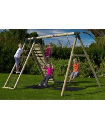 Plum Uakari Wooden Garden Swing Set
