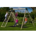 Plum Uakari Wooden Garden Swing Set