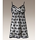 Velvet Satin and Lace Babydoll L31