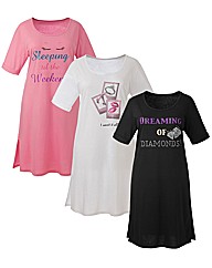 Pretty Secrets Pack of 3 Nightdress L38
