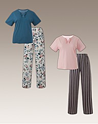 Shapely Figures Pack of 2 Pyjamas L28