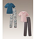 Shapely Figures Pack of 2 Pyjamas L28