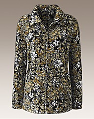 Printed Fleece Jacket In A Floral Design