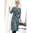 Printed Keyhole Detail Dress Length 41in