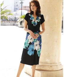 Dress With Floral Border Length 43in