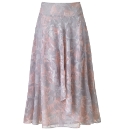 H&O Fully Lined Print Skirt Length 32in