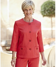 Unlined 3/4 Sleeved Soft Jacket
