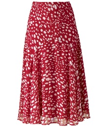 Spot Print Georgette Skirt Length 29in