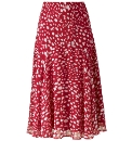 Spot Print Georgette Skirt Length 29in