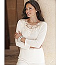 Crochet Trim Sweater