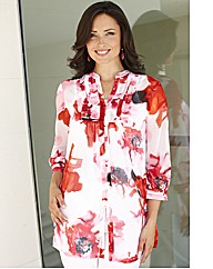 Petite Floral Printed Blouse and Cami