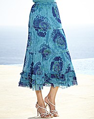 Chiffon Crinkle Skirt Length 33in