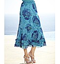 Chiffon Crinkle Skirt Length 33in