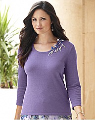 H&O Floral Embroidered Sweater