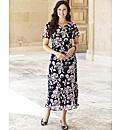 H&O Cowl Neck Printed Dress Length 48in