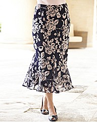 H&0 Printed Skirt Length 32in