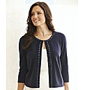 Cardigan With Jewel Trim