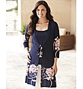 H&O Printed Jersey Cardigan and Camisole