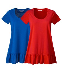Pack of 2 Frill Hem Tunics
