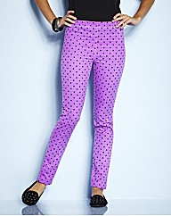Tall Magenta Spot Printed Jeggings