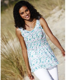 Frill Print Top