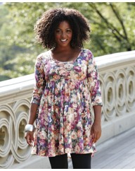 Long Sleeve Floral Tunic Dress