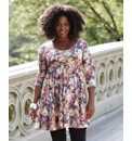 Long Sleeve Floral Tunic Dress