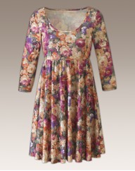 Long Sleeve Floral Tunic Dress