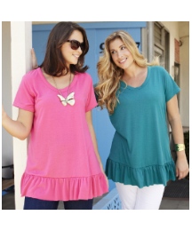 Pack of 2 Frill Hem Tops
