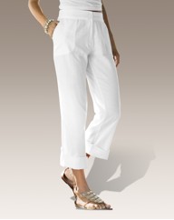 Linen Roll Up Trousers Length 28in