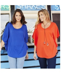 Pack of 2 Jersey Cape Style Tops