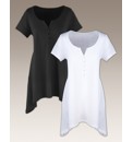 Pack of 2 Shaped Hem Tops