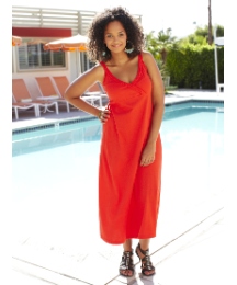 Plaited Jersey Maxi Dress