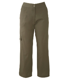 Cropped Linen Mix Trousers