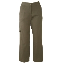 Cropped Linen Mix Trousers