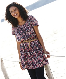 Floral Print Tunic and Belt