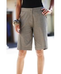 Button Up Linen Shorts