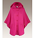 Hooded Button Through Jersey Cape