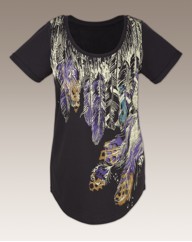 Feather Print T-Shirt