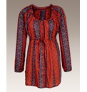 Printed Seventies Gypsy Boho Blouse