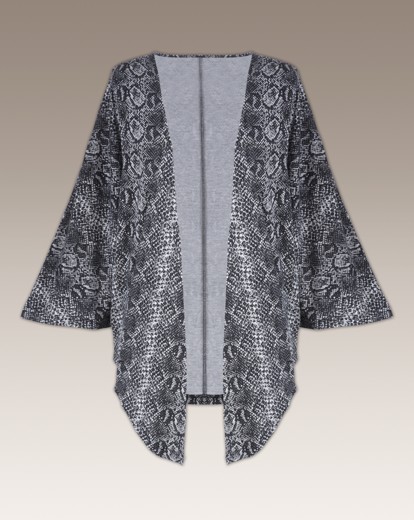 snakeskin print cardigan