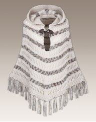 Knitted Hooded Poncho