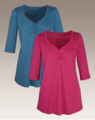 Pack of 2 Ruched Front Tops