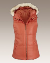 Faux Fur Trim Padded Gilet