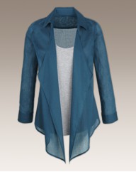 Mock 2 in 1 Plain Shirt And Vest