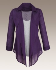 Mock 2 in 1 Plain Shirt And Vest
