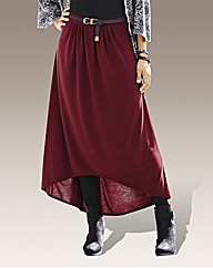 Petite High Low Hem Skirt And Belt