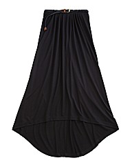 Jersey High Low Hem Skirt And Belt